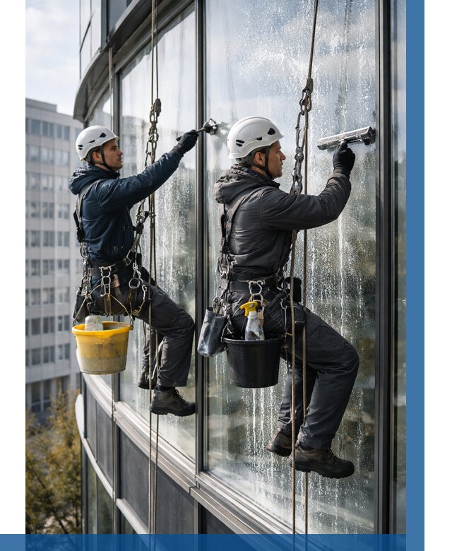 Мойка панорамных окон в Славгороде от 364 р. заказать у ВЫСОТНИК-Слд