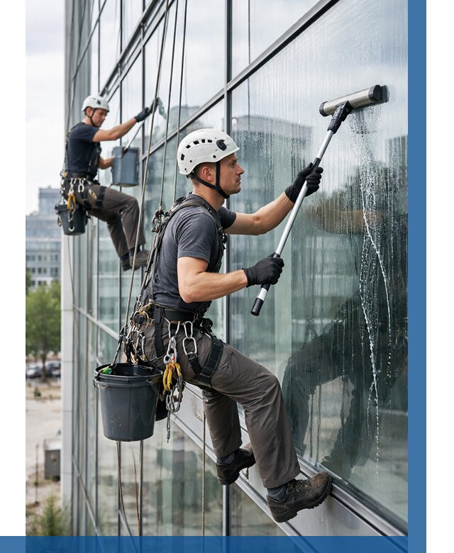 Мойка витражей альпинистами в Славгороде от 728 р. под ключ|ВЫСОТНИК-Слд