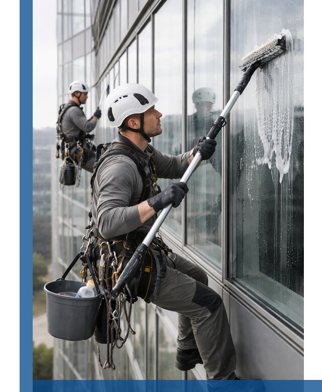 Высотная мойка сплошного остекления с выездом в Славгороде