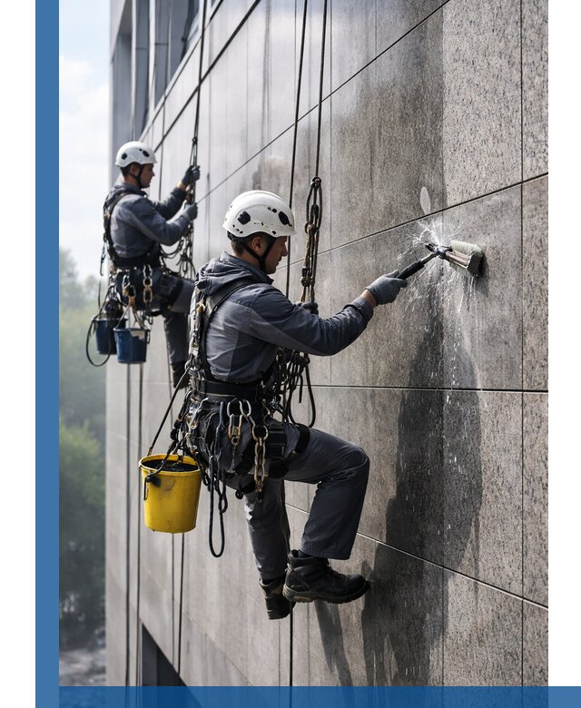 Профессиональная мойка фасада из керамогранита в Славгороде