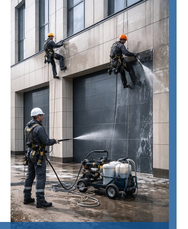 Послестроительная мойка фасада в Славгороде от 312 р. | ВЫСОТНИК-Слд