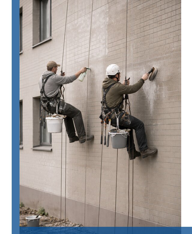 Удаление высолов с фасада зданий в Славгороде без повреждений и следов