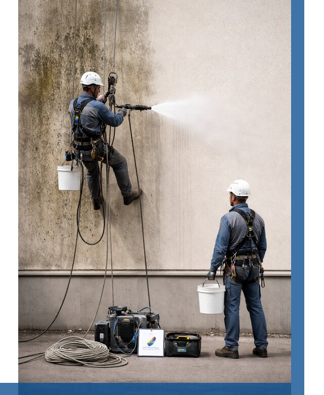 Очистка фасада от плесени в Славгороде от 312 р. | ВЫСОТНИК-Слд