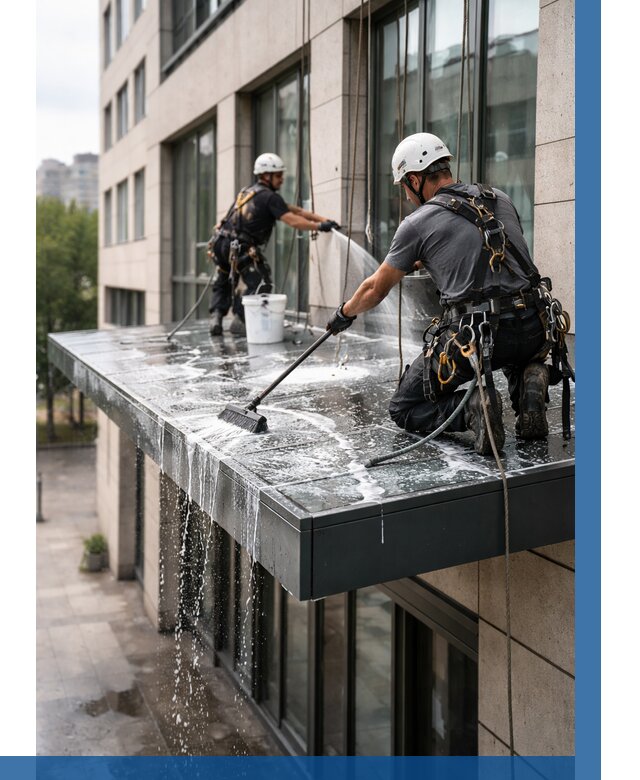 Мойка козырьков и навесов в Славгороде от 3640 р. | ВЫСОТНИК-Слд