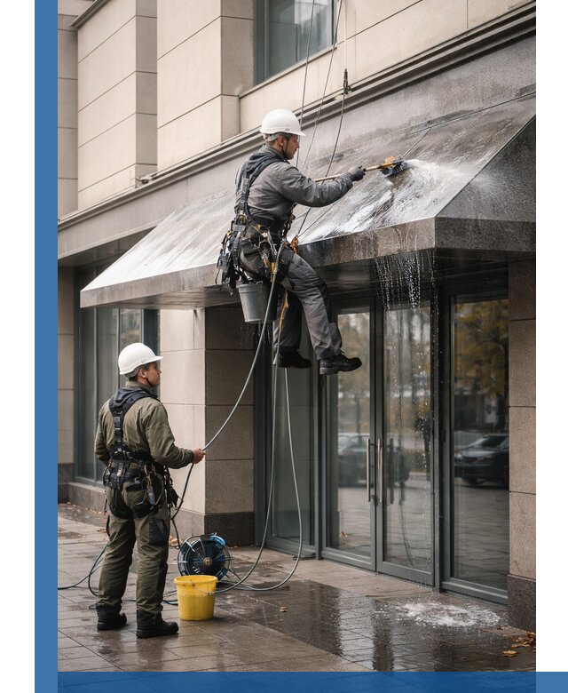 Профессиональная мойка козырьков и навесов в Славгороде