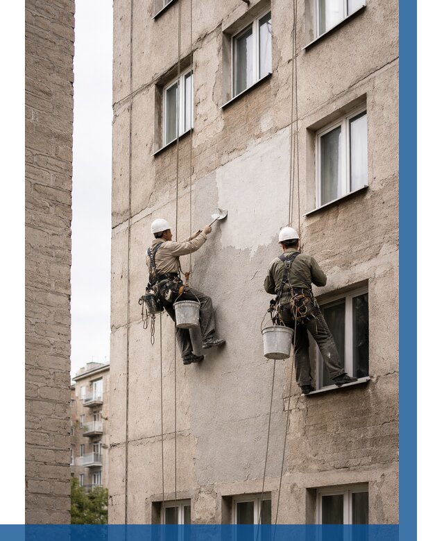 Косметический ремонт фасада в Славгороде от 1144 р. | ВЫСОТНИК-Слд