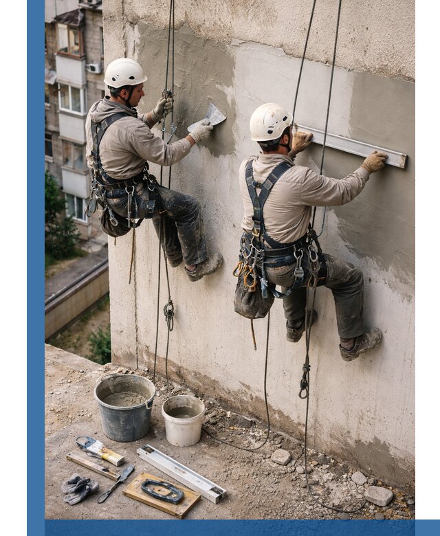 Комплексный ремонт штукатурного фасада с гарантией в Славгороде