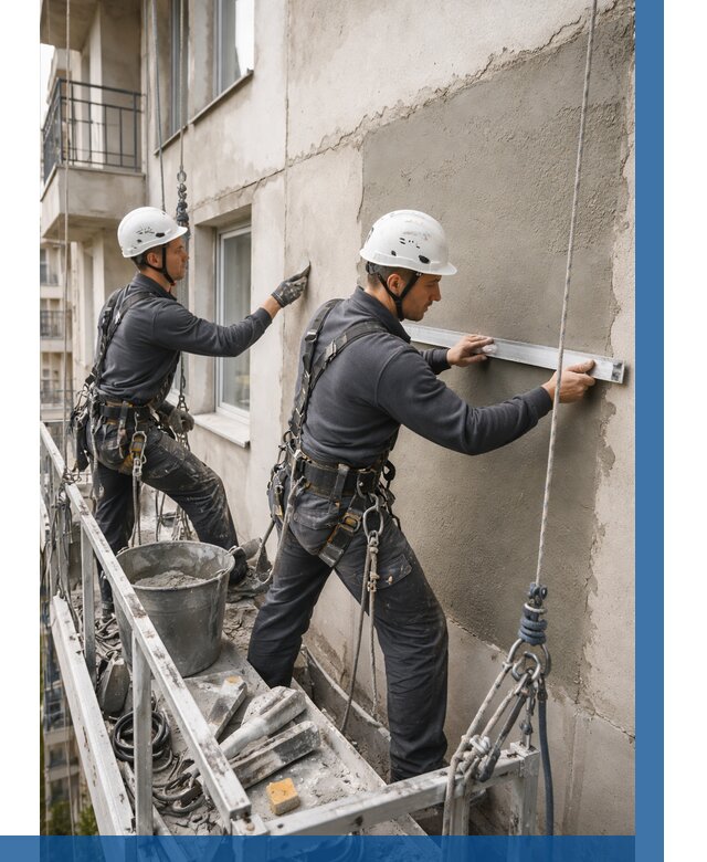 Штукатурка фасада на высоте в Славгороде от 936 р. | ВЫСОТНИК-Слд