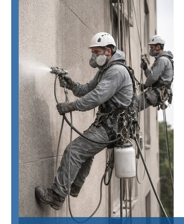 Безвоздушная покраска фасадов зданий в Славгороде профессионально