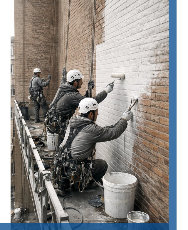 Покраска кирпичного фасада в Славгороде от 364 р. | ВЫСОТНИК-Слд