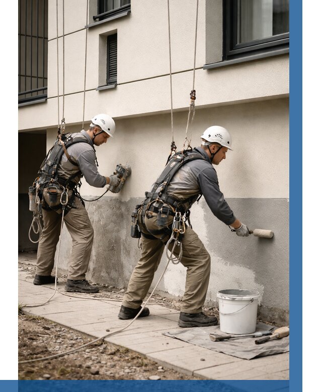 Окраска цоколя здания в Славгороде от 468 р. под ключ | ВЫСОТНИК-Слд