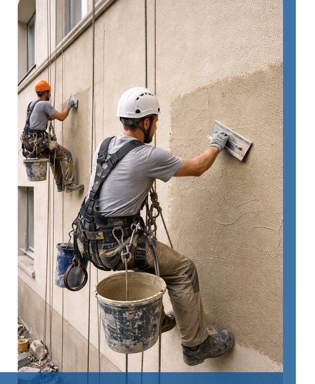 Декоративная штукатурка фасада в Славгороде от 1248 р. | ВЫСОТНИК-Слд