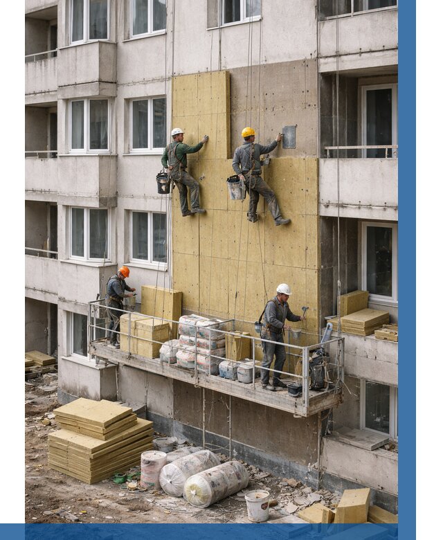 Утепление фасада минватой в Славгороде от 1560 р. | ВЫСОТНИК-Слд