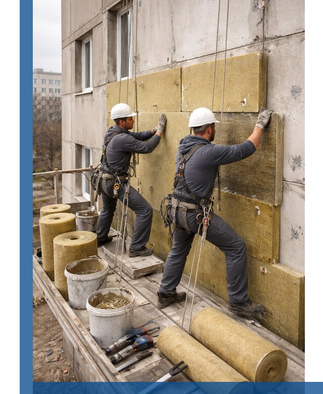 Утепление фасада минватой в Славгороде под ключ с гарантией