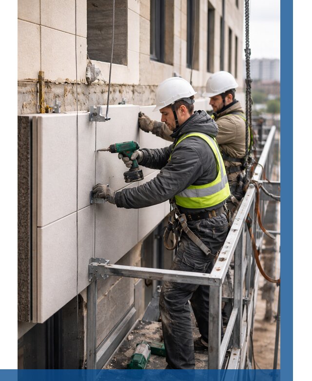 Монтаж фасадных термопанелей в Славгороде от 1560 р. | ВЫСОТНИК-Слд