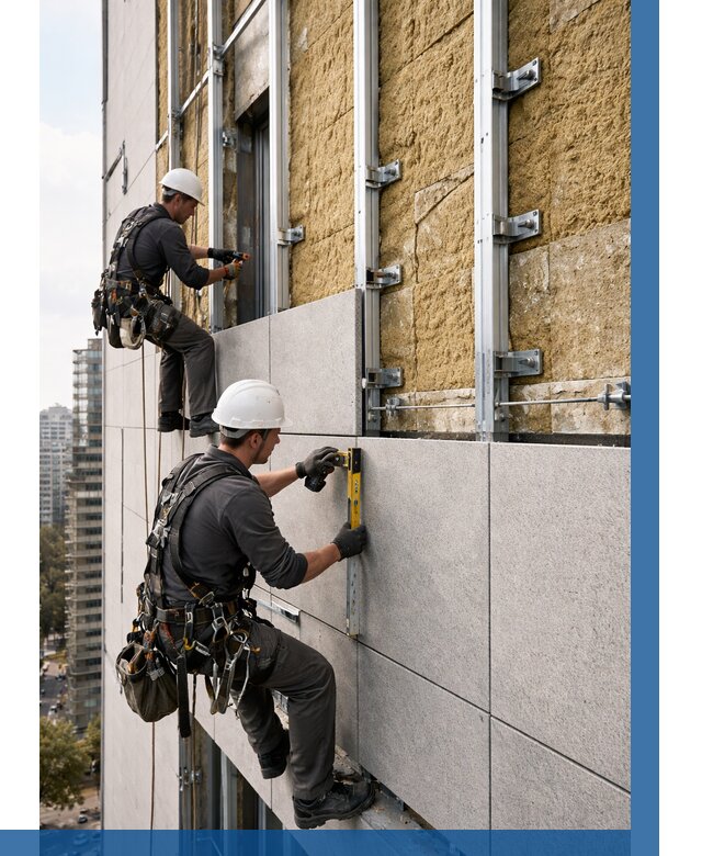 Монтаж вентилируемого фасада в Славгороде от 3640 р. | ВЫСОТНИК-Слд