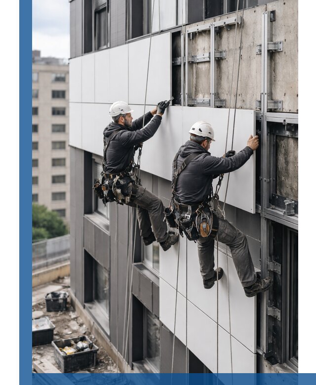 Монтаж композитных панелей фасада в Славгороде под ключ