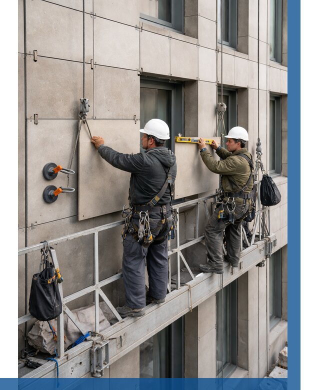 Монтаж керамогранита на фасад в Славгороде от 2600 р. | ВЫСОТНИК-Слд