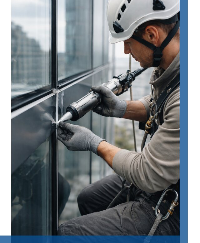 Герметизация стыков витража в Славгороде от 1248 р. | ВЫСОТНИК-Слд