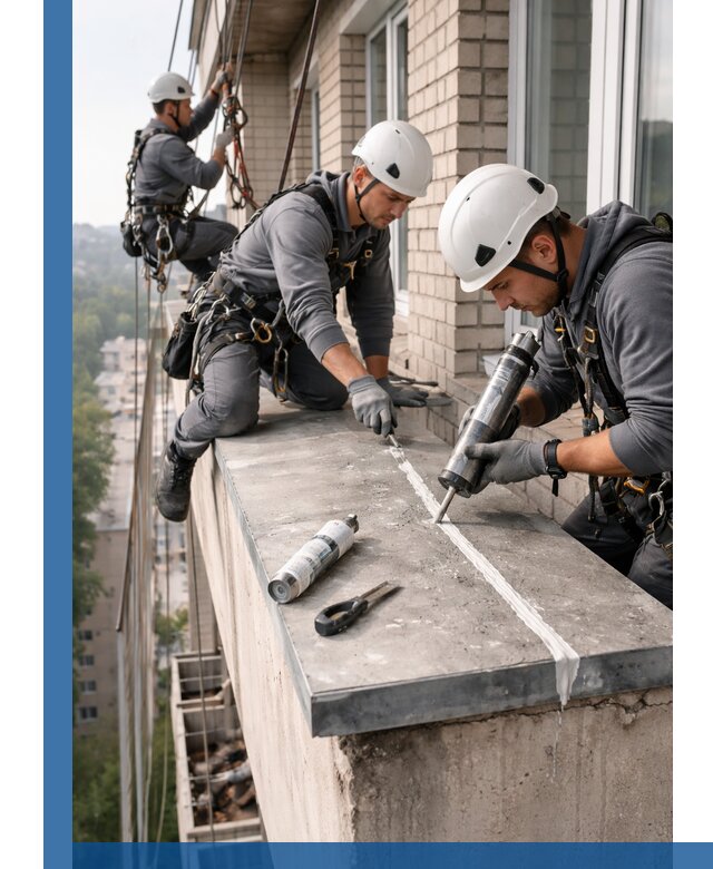 Герметизация балконного козырька в Славгороде профессионально