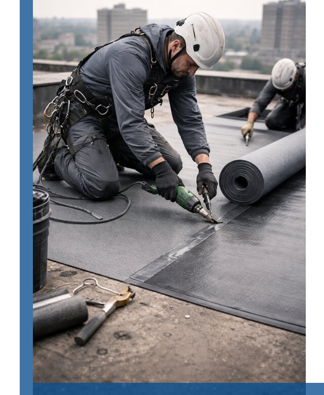 Ремонт мягкой кровли в Славгороде с выездом промальпинистов