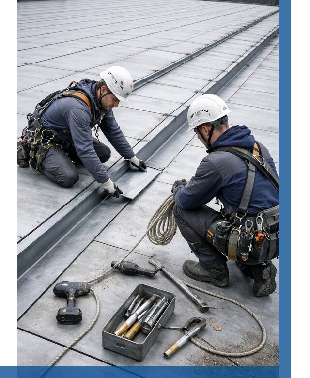 Ремонт фальцевой кровли в Славгороде от 728 р. | ВЫСОТНИК-Слд