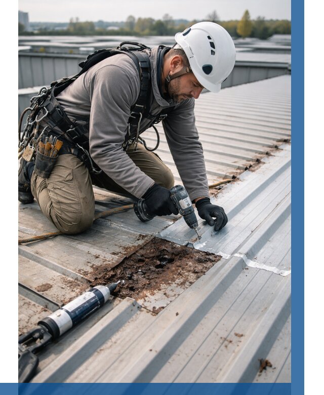 Ремонт профнастила на кровле в Славгороде от 728 р. | ВЫСОТНИК-Слд