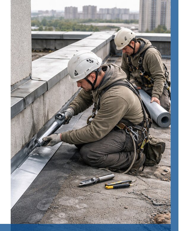 Ремонт кровельных примыканий в Славгороде от 1248 р. | ВЫСОТНИК-Слд