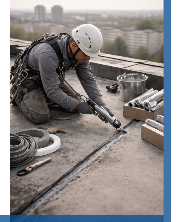 Герметизация швов кровли в Славгороде от 468 р./м2 | ВЫСОТНИК-Слд