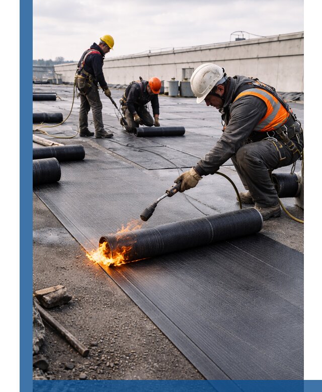 Монтаж наплавляемой кровли в Славгороде профессионально