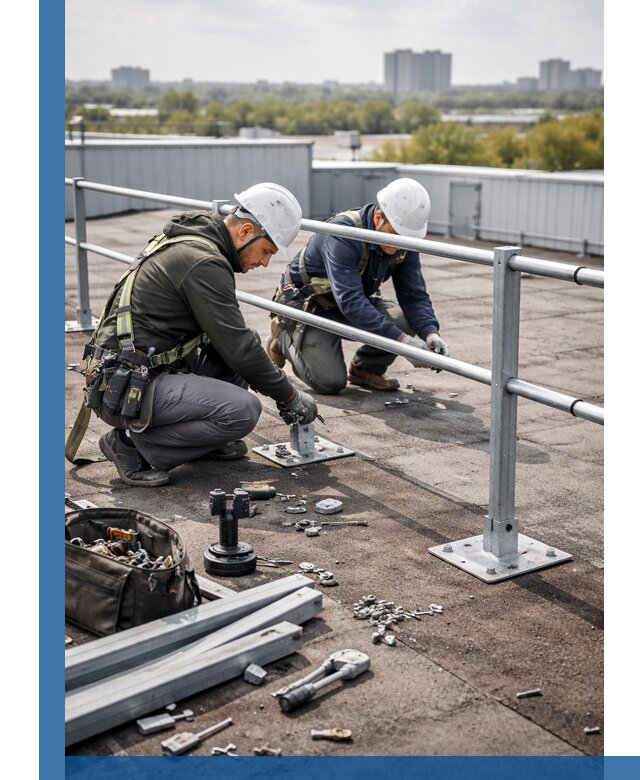 Монтаж кровельного ограждения в Славгороде под ключ с гарантией