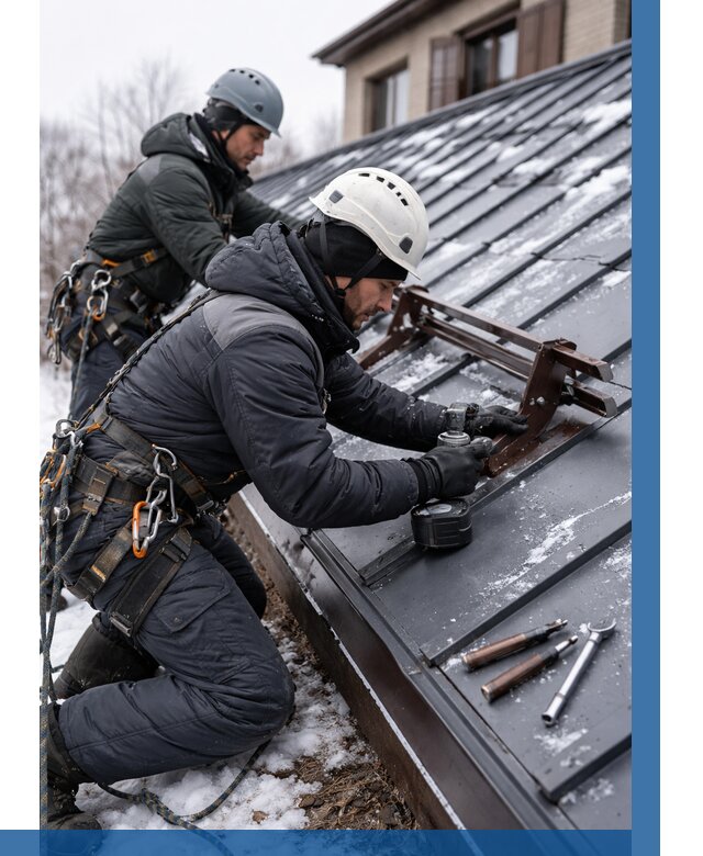 Монтаж снегозадержателей в Славгороде от 468 р. | ВЫСОТНИК-Слд