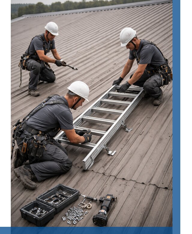 Монтаж кровельной лестницы в Славгороде от 4680 р. | ВЫСОТНИК-Слд