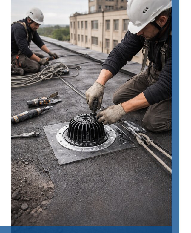 Установка водосточных воронок в Славгороде цена от 3640 р. | ВЫСОТНИК-Слд