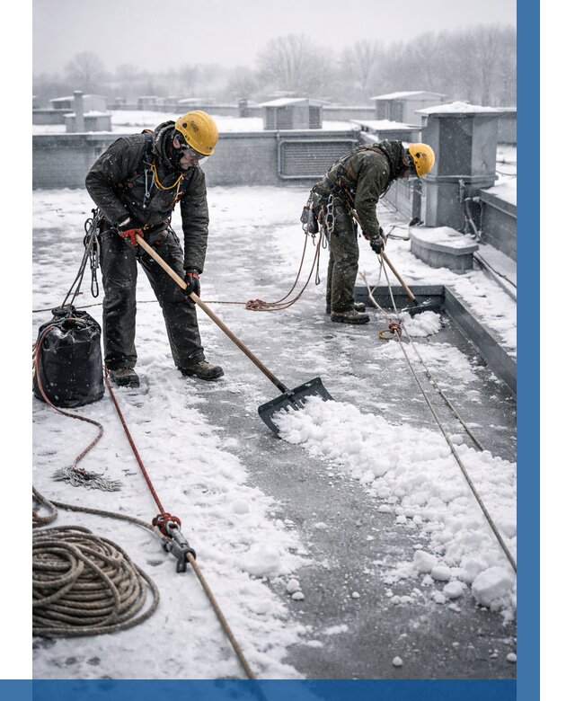 Очистка крыши от снега в Славгороде от 7801 р. | ВЫСОТНИК-Слд