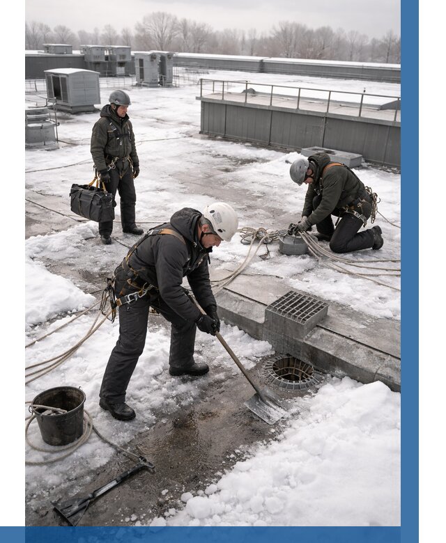 Абонентское обслуживание кровли зимой в Славгороде от 8321 р. | ВЫСОТНИК-Слд