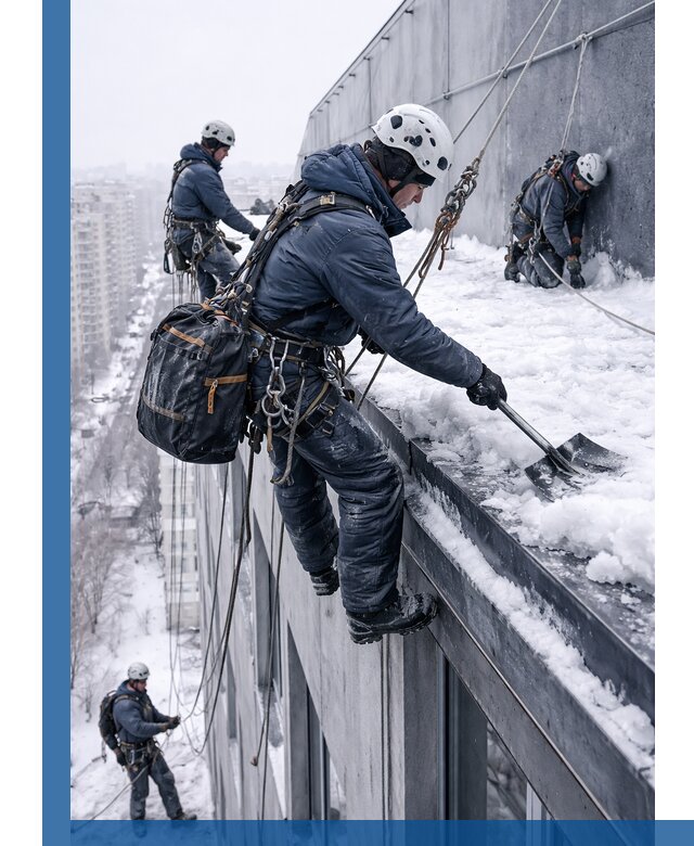 Абонентское обслуживание кровли зимой в Славгороде регулярный уход