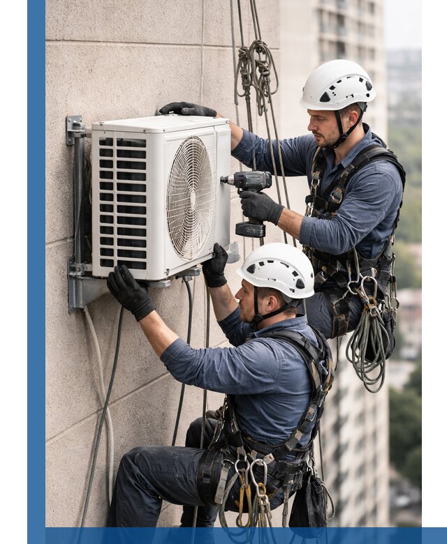 Монтаж внешнего блока кондиционера в Славгороде установка и крепление