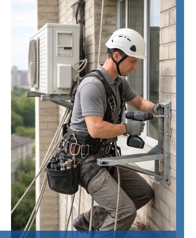 Установка кронштейнов кондиционера в Славгороде от 3640 р. | ВЫСОТНИК-Слд