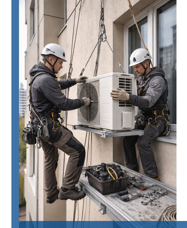 Перенос внешнего блока кондиционера в Славгороде с монтажом и крепежом