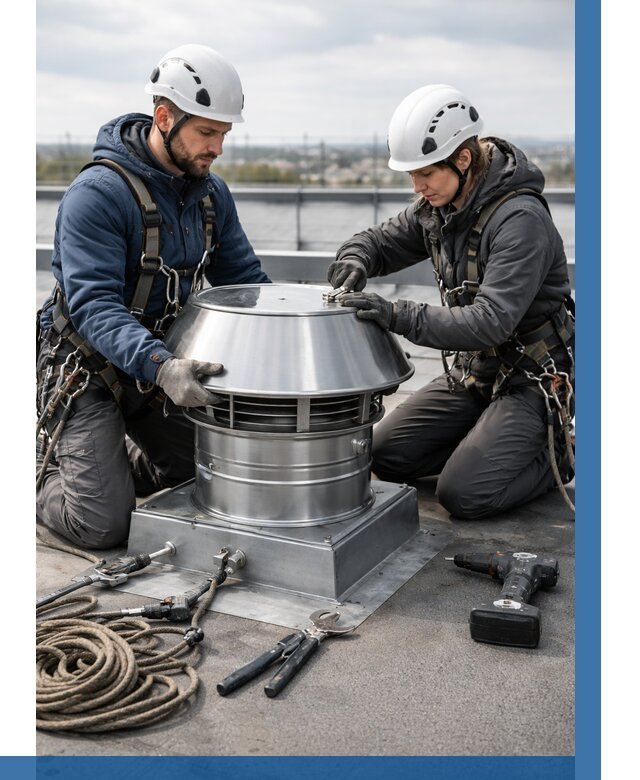 Установка дефлекторов на кровле в Славгороде от 4680 р. | ВЫСОТНИК-Слд