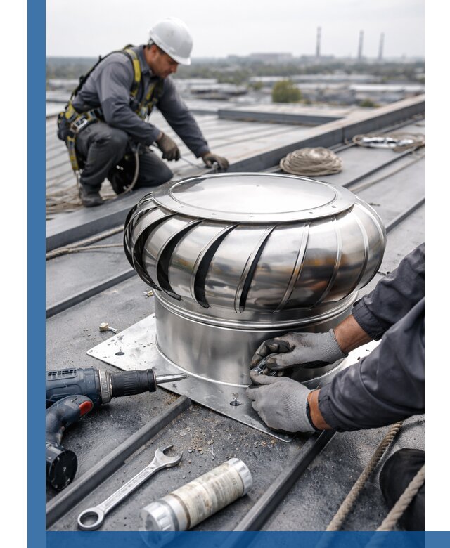 Установка дефлекторов на кровле в Славгороде профессионально