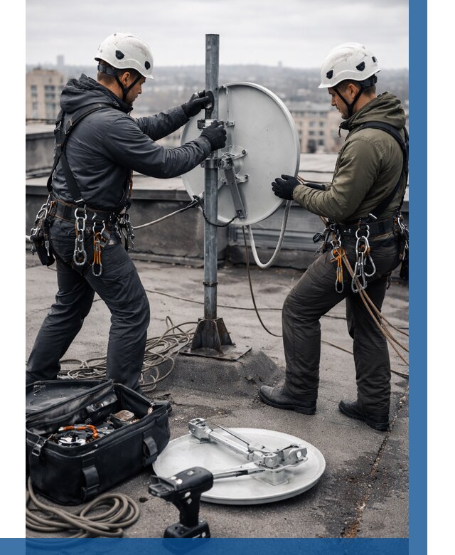 Демонтаж антенн на крыше в Славгороде от 4680 р. | ВЫСОТНИК-Слд