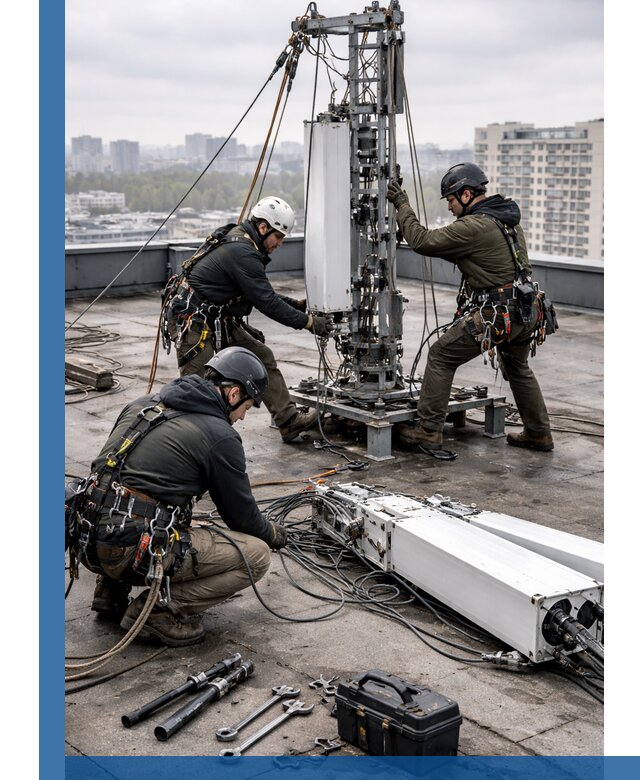 Демонтаж антенн на крыше зданий в Славгороде с гарантией