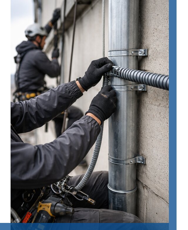 Монтаж гофры для кабеля в Славгороде от 312 р. | ВЫСОТНИК-Слд