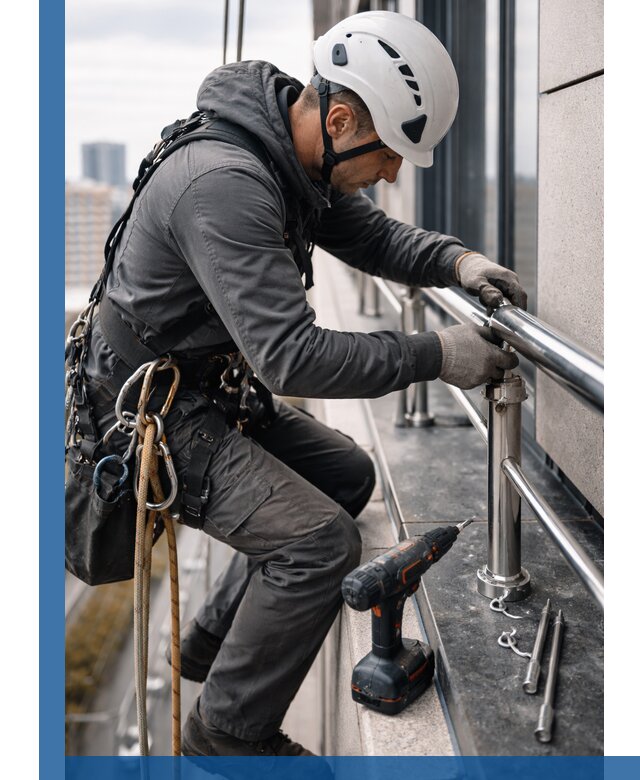 Монтаж ограждений на высоте в Славгороде для зданий и конструкций