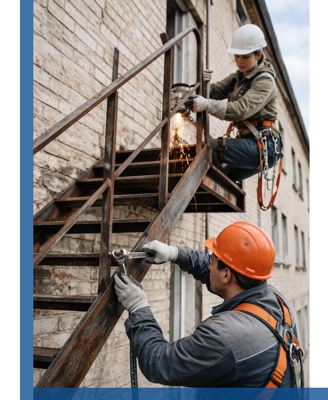 Ремонт и восстановление пожарных лестниц с выездом в Славгороде