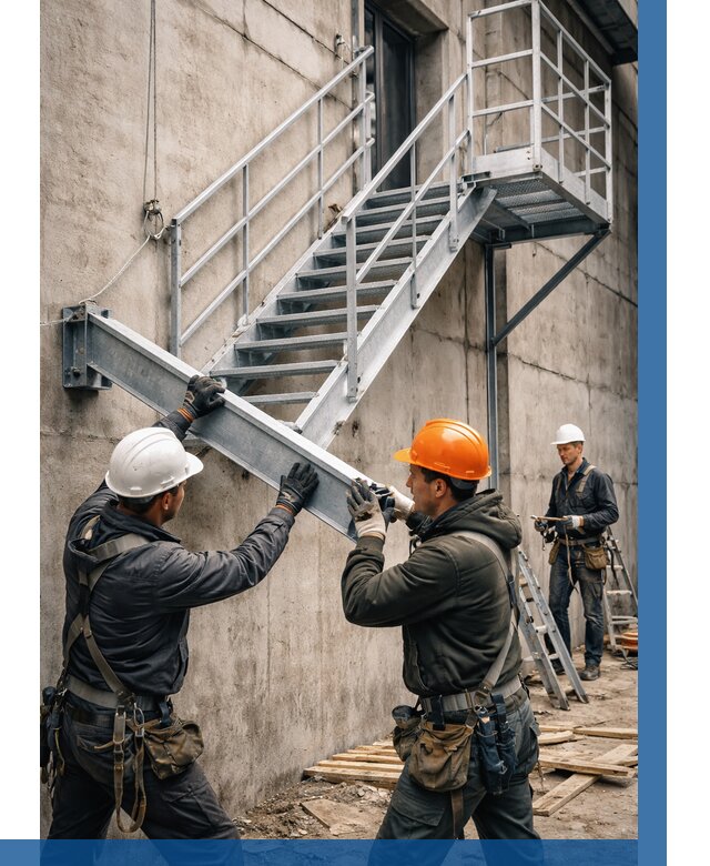 Монтаж металлических лестниц в Славгороде от 15602 р. | ВЫСОТНИК-Слд