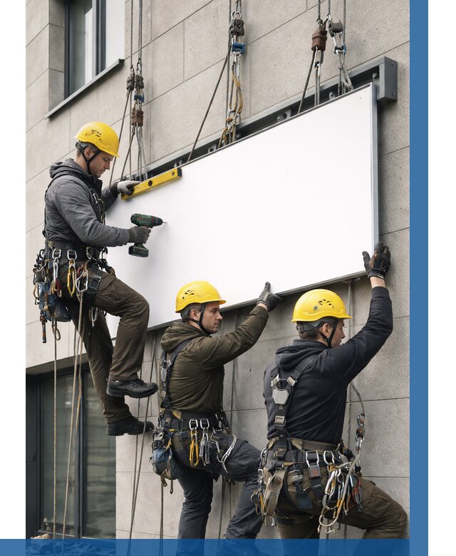 Монтаж рекламной вывески в Славгороде от 8321 р. | ВЫСОТНИК-Слд