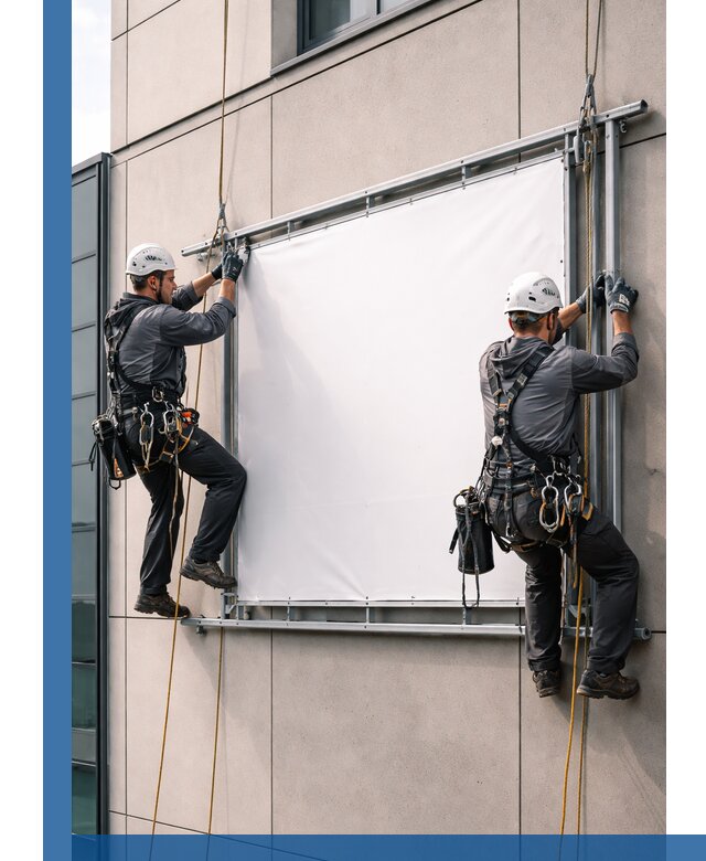 Монтаж наружной рекламной вывески в Славгороде под ключ